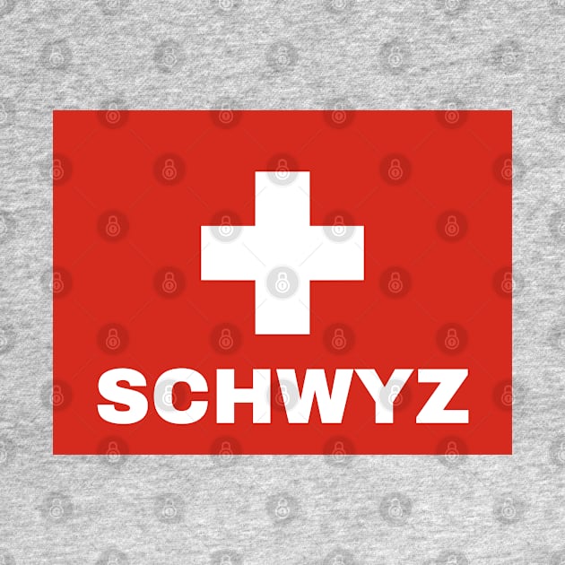 Schwyz City in Swiss Flag by aybe7elf